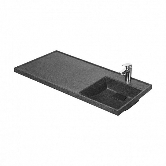 Раковина над стиральной машиной Aquaton Лондри 105 графит 1A72223KLH21R