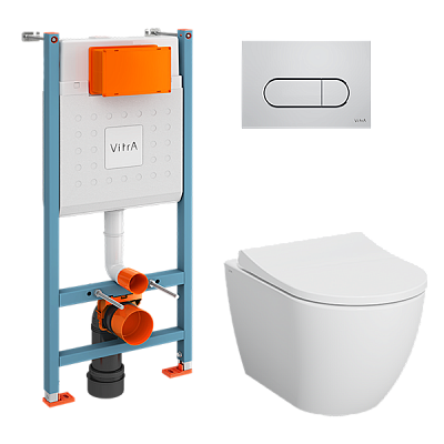 Комплект инсталляции с унитазом VitrA Mia Round 9873B003-7201