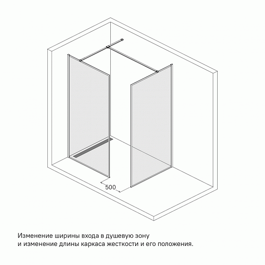 Душевая перегородка Walk In Iddis Slide 100x195 SLI8BS1i23