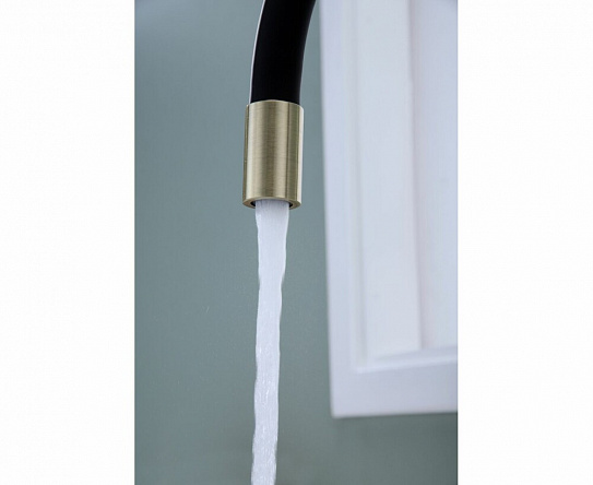 Смеситель для кухни Paulmark Salix под фильтр с гибким изливом, бронза, Sa213419-BR