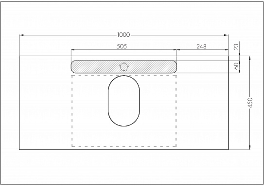 Тумба под раковину Aquaton Лофт Урбан 100 серый графит, дуб орегон 1A247701LQX60