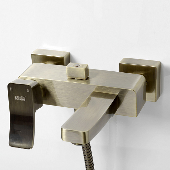 Смеситель для ванны с коротким изливом WasserKRAFT Exter 1601 бронза