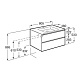 Тумба под раковину Roca Domi 80 белый глянец 2 ящика A857459806