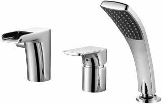 Смеситель на борт ванны D&K Berlin.Freie DA1434201 врезной каскад хром