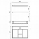 Тумба напольная 2 ящика MIRSANT Karelia 70 УТ000103040 (для раковины Simple 70) (рак 264500 в комплект не входит)
