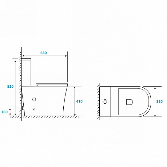 Унитаз компакт Cerutti Spa Adige MB CT9244