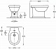 Биде POMPEI напольное, белое глянцевое Kerama Marazzi PObidet01