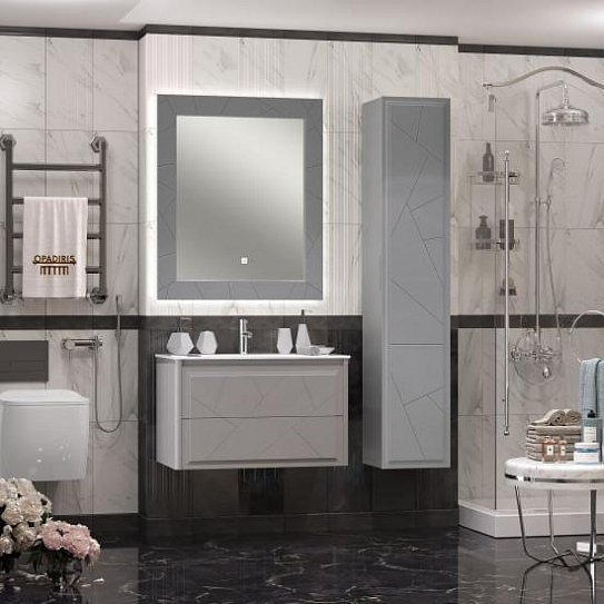 OPADIRIS зеркало ЛУИДЖИ 90 вар.2 серый матовый