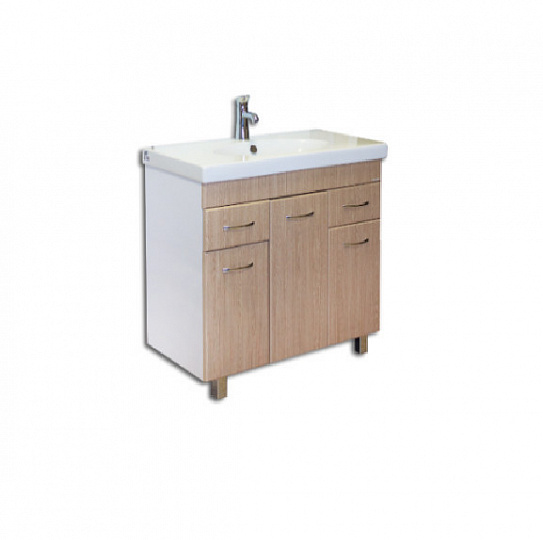 Тумба под раковину напольная Sanita Luxe Next90 ЭC венге светлый (дополнит. раковина код 91831) NXTSLCW90012W1