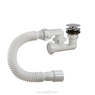 Сифон ORIO для душевого поддона 1 1/2 40 регулир,клик-клак,с гиб.тр 40/50 А-25589