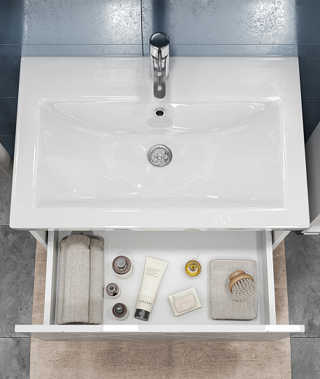 Тумба с раковиной Vigo Geometry 600-0-1 навесная бетон