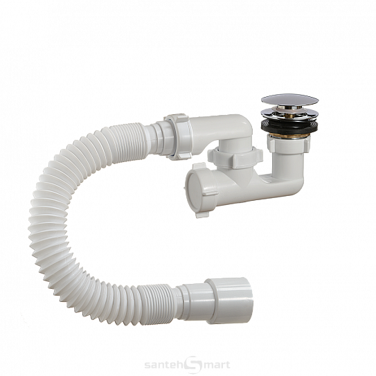 Сифон ORIO для душевого поддона 1 1/2 40 регулир,клик-клак,с гиб.тр 40/50 А-25589