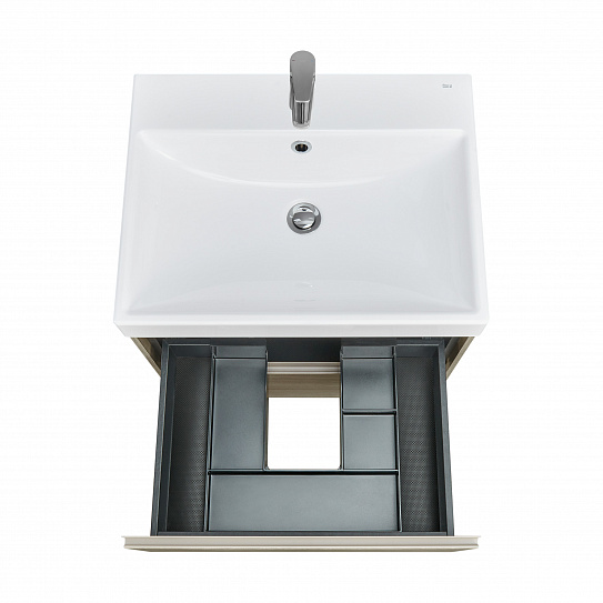 Тумба под раковину Roca Ona 600 темный вяз 2 ящика A857613511