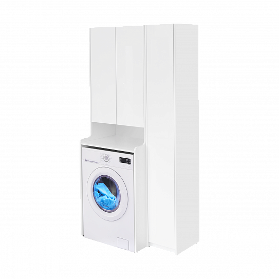 Шкаф - колонна 31 см Aquaton Лондри белая, узкая 1A260603LH010