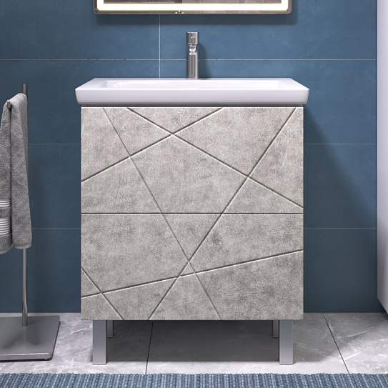 Тумба напольная Vigo Geometry 2-700 (под ум Como) 016 бетон