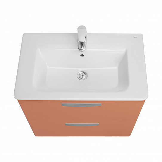 Тумба под раковину Roca The Gap Original 70, 2 ящика, терракота, ZRU9307838