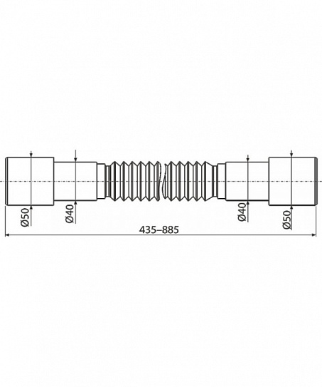 Гибкое соединение 50/40 × 40/50  AlcaPlast A720
