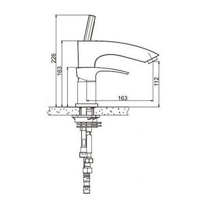 Gappo G1107 Смеситель д/ванны врезной на 3 отверствия,хром,Ф35