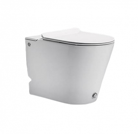 Приставной безбачковый унитаз с функцией импульсного смыва Cerutti spa Argentera Pulse CT7267