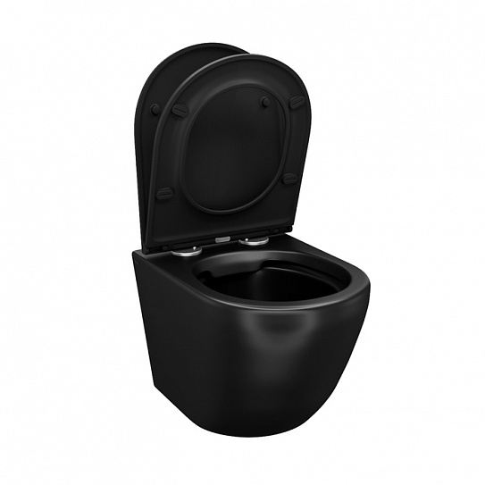 Унитаз подвесной черный матовый безободковый Iddis Blanco BLAR3BMi25