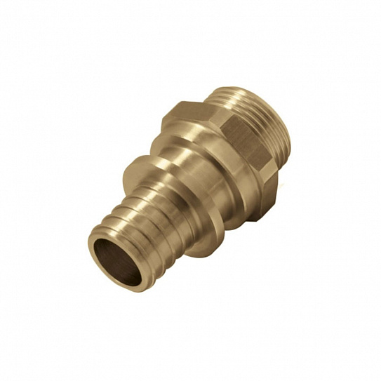 Соединитель латунный Push c манжетой с наружной резьбой 25х3,5 G1/2 9014.98