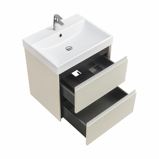 Тумба под раковину Roca Ona Ivory 600 слоновая кость, 2 ящика, ZRU9307861