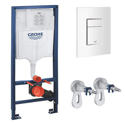 Инсталляция для унитаза 3в1 Rapid SL 38772001WHITE (квадр. клавиша белая)