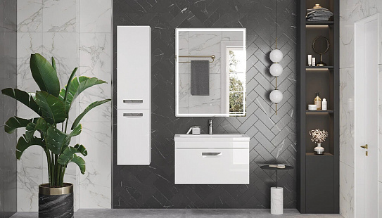 Тумба под раковину Estea 800-0-1 (Moduo) навесная Velvex (раковина в комплект не входит)