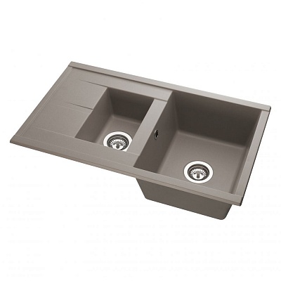 Мойка гранитная Акватон Делия 87 серый шёлк 1A716232DE250