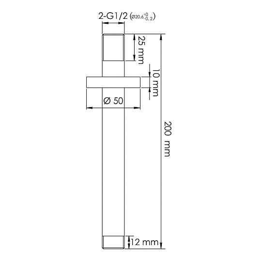 Потолочный излив для душа WasserKRAFT A352