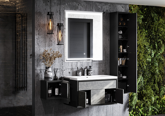 Тумба под раковину Aquaton Уэльс 100 графит 1A267601WA6A0 new