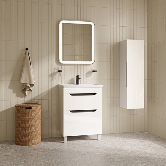 Тумба напольная с умывальником (4076000i28) 60см, белый, Ray, IDDIS RAY60WFi95K