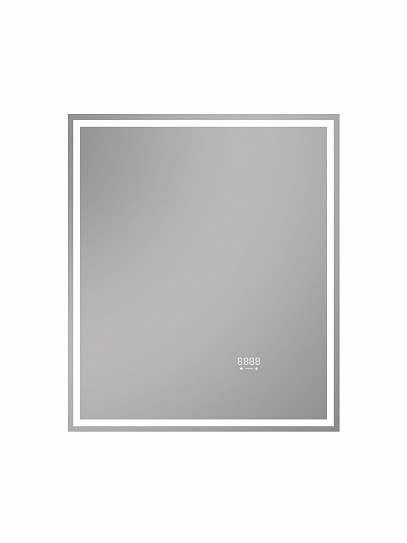 Зеркало 60х70 Аврора Monterey c подсветкой, термообогревом, часами и сенсором на взмах