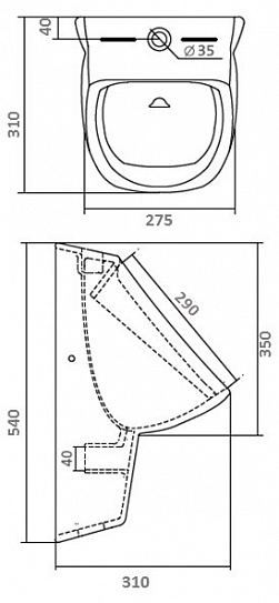 Писсуар Santek Галла WH301774