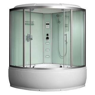 Душевая кабина с гидромассажем 150х150 Frank F-662 угловая, высокий поддон, парогенератор