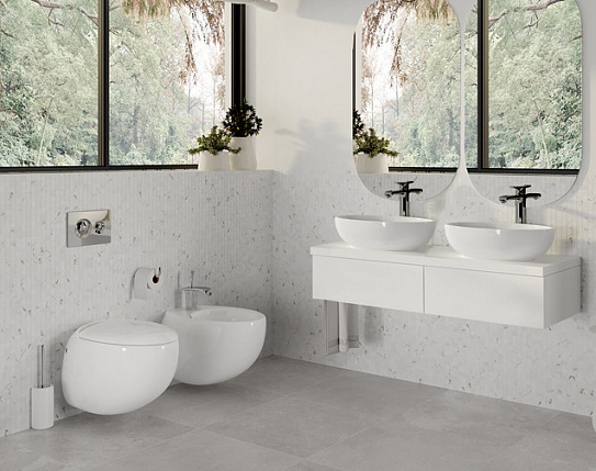 Раковина накладная 53 см Sanita Luxe Ringo RNGSLWB01 овальная