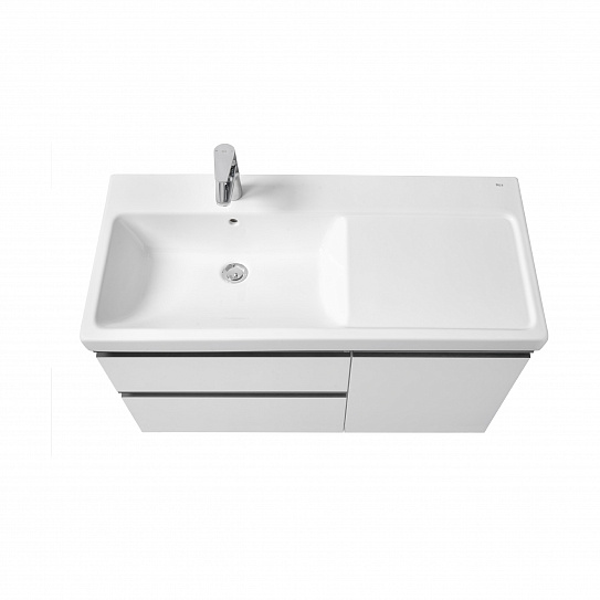 Тумба под раковину Roca Domi 100 белый глянец 2 ящика, левая A857477806