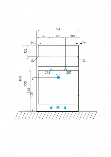 Тумба под стиральную машину Акватон Лондри 60 1A235901LH010 (без раковины)