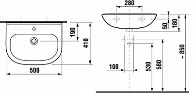Раковина Jika Olymp 50