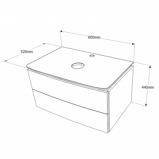 Тумба подвесная VIGO Cosmo 80