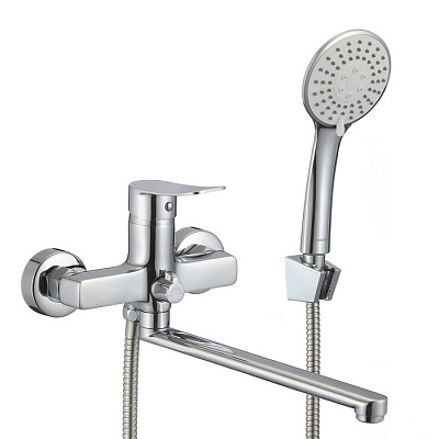 Смеситель для ванны поворотный с коротким изливом 20 см Milardo Demi DEMSB02M02