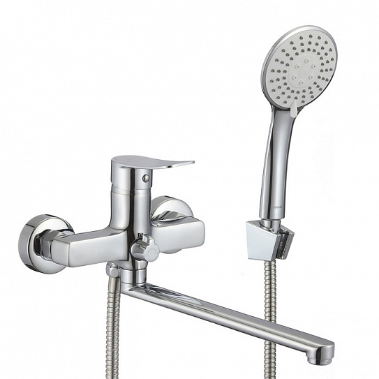 Смеситель для ванны поворотный с коротким изливом 20 см Milardo Demi DEMSB02M02