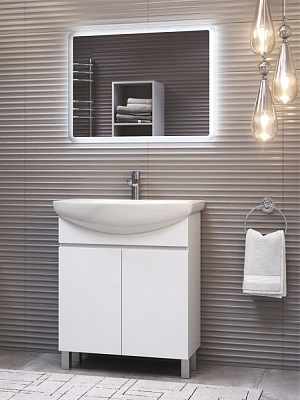 Тумба с раковиной 60 см Vigo Wing 600-2-0 tn.WIN.BAL.60.2D белый