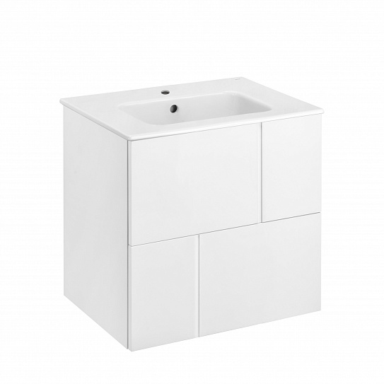 Тумба с раковиной Roca Luna 60 2 ящика ZRU9307764, белый