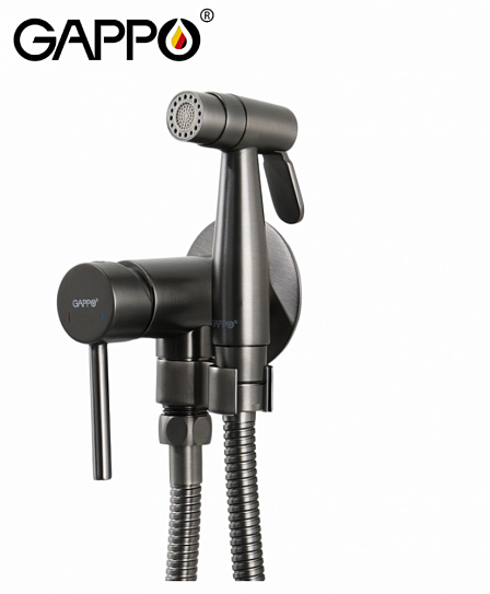 Гигиенический душ со смесителем Gappo G06-9 G7206-9 оружейная сталь