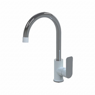 Gappo G4048 Смеситель д/кухни,хром/белый