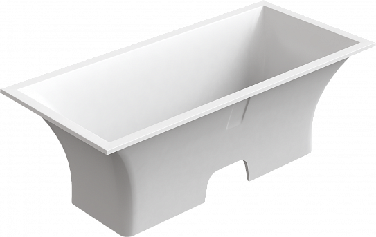 Ванна из литьевого мрамора 170х80 Мадрид BAS ВА00006 белая
