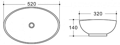 Раковина накладная BelBagno BB1147
