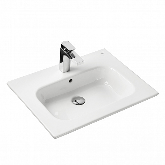 Тумба с раковиной Aquaton Ривьера 60 белый матовый 1A238801RVX20