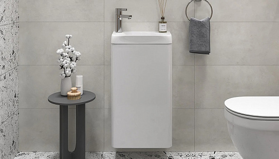 Тумба подвесная с раковиной Vilvex Bio maxi 40 белая